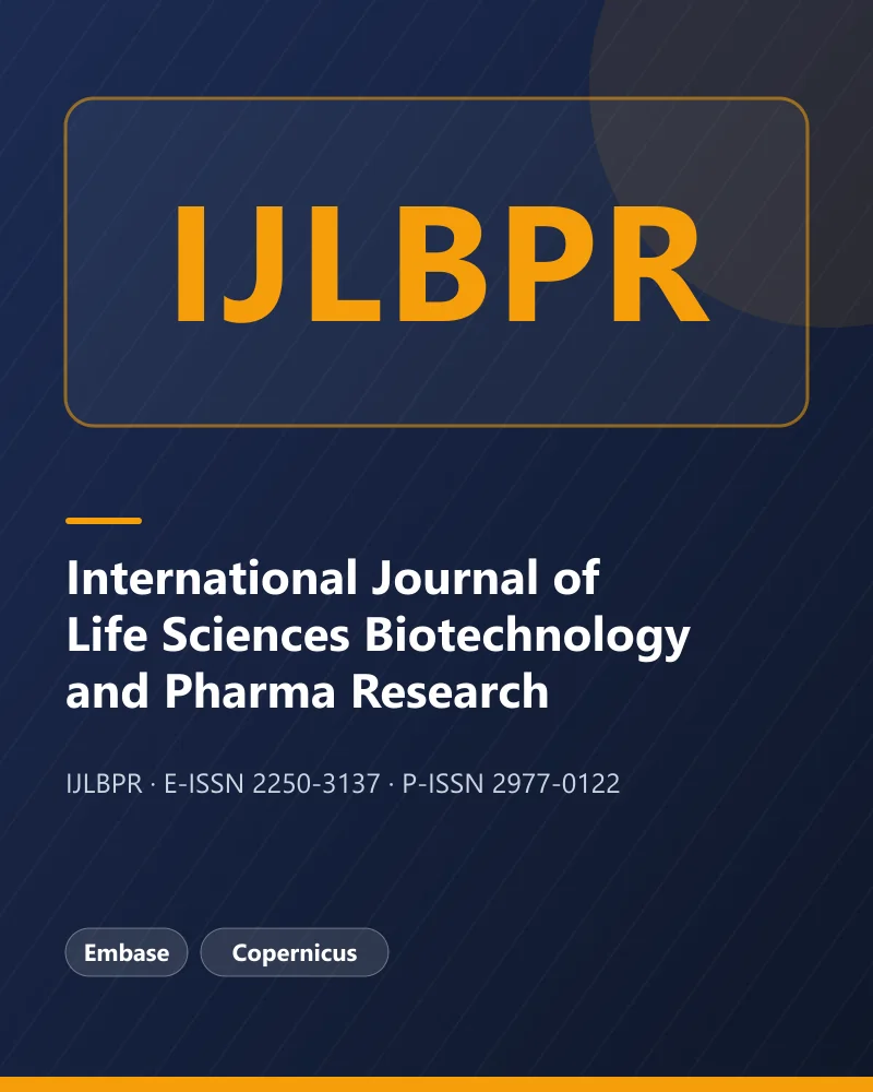 International Journal of Life Sciences Biotechnology and Pharma Research (IJLBPR) cover